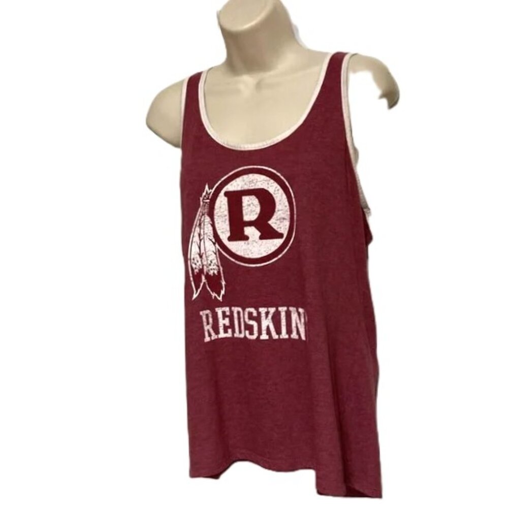 Washington Redskins Tank Top Burgundy and White Womens Large